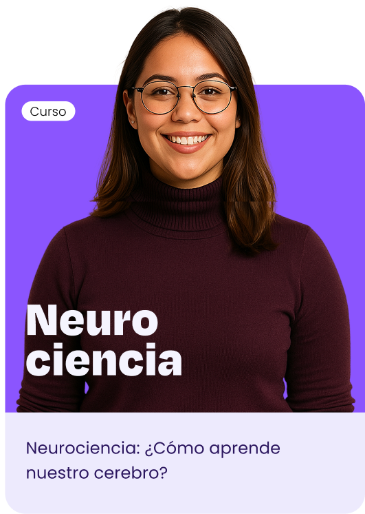 Ejemplo de un curso digital de neurociencia mostrado por Content by Lapzo.